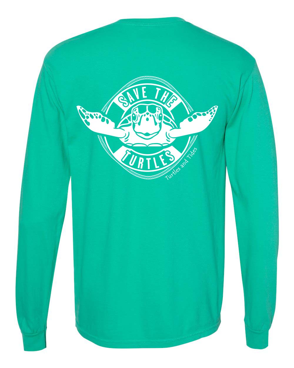 'Save The Turtles' Long Sleeve Tee - Turtles and Tides 
