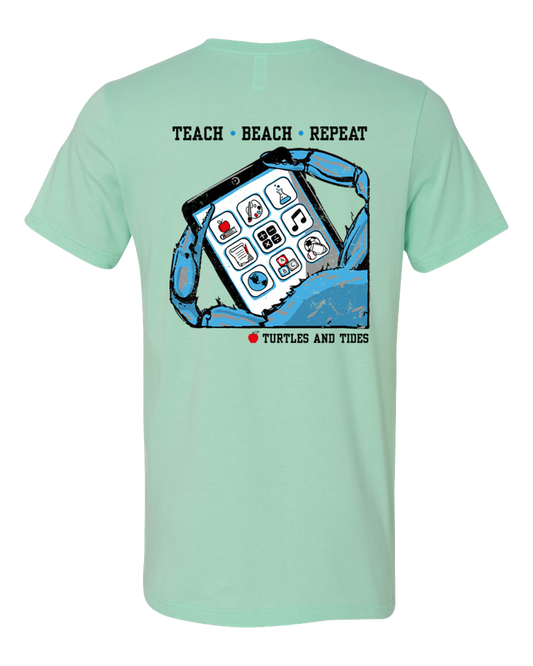 NEW!! Teachers Inspire - Mint Short Sleeve Tee - Turtles and Tides