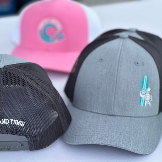 Surf Turtle Trucker - Grey - Turtles and Tides 