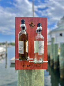 Love our FriendSHIP - Double Bottle Wine Holder, Custom - Turtles and Tides 