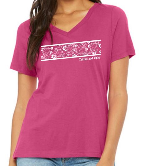 NEW! Mahalo Sun V-Neck - Turtles and Tides 