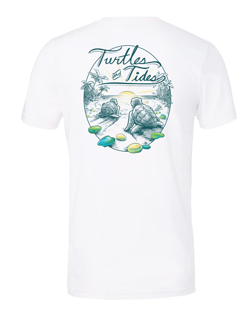 NEW! Tidal Treasures Sea Glass Tee - Turtles and Tides 