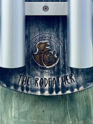 The Rodfather - 4 Bottle Wine Holder, Custom - Turtles and Tides 