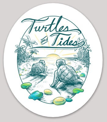 NEW! Tidal Treasures Sticker - Turtles and Tides 