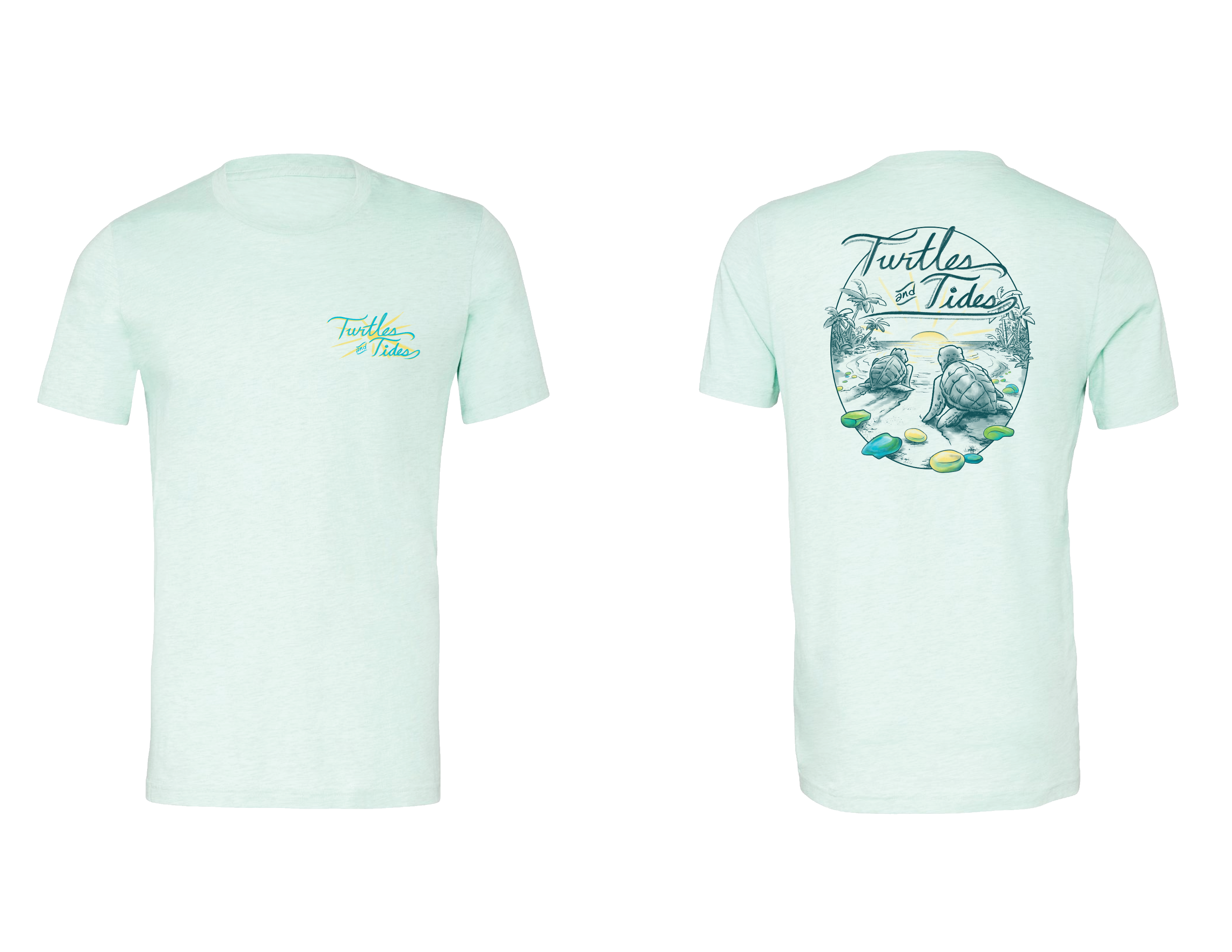 NEW! Tidal Treasures Sea Glass Tee - Turtles and Tides 