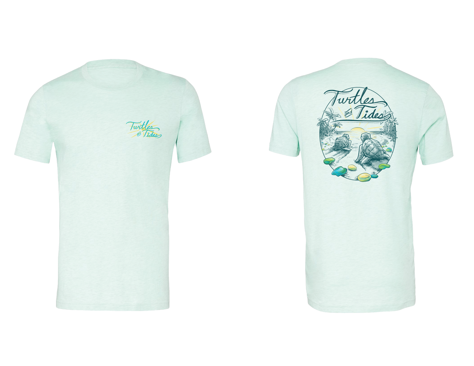 NEW! Tidal Treasures Sea Glass Tee - Turtles and Tides 