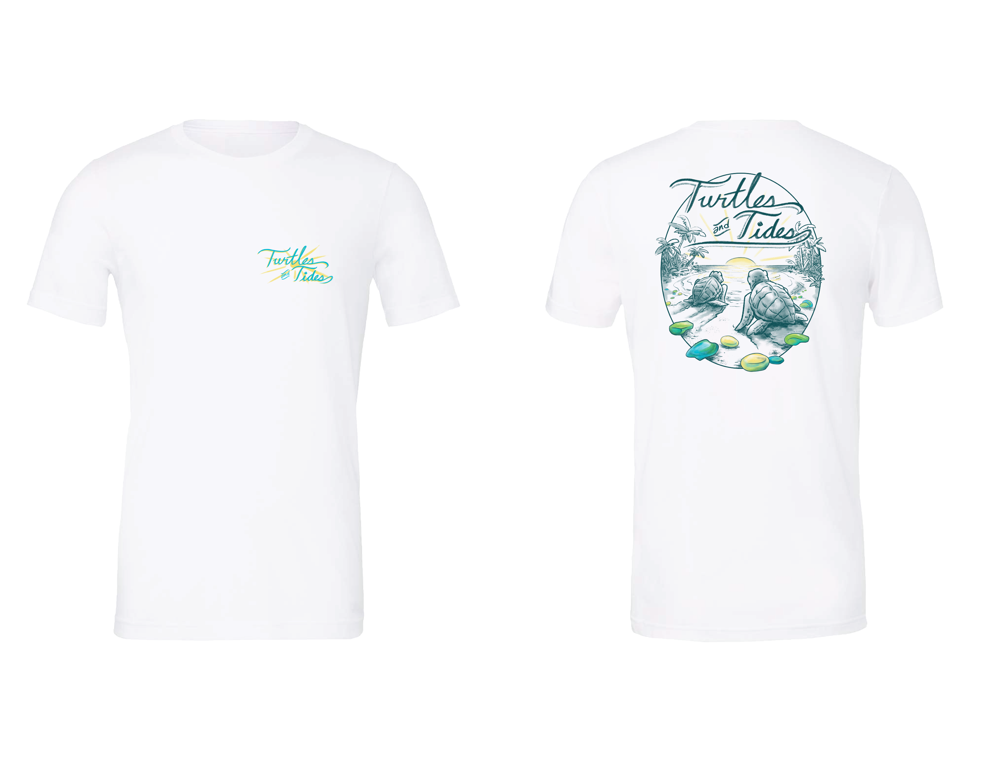 NEW! Tidal Treasures Sea Glass Tee - Turtles and Tides 