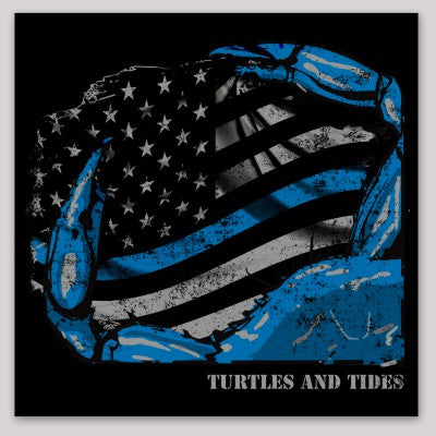 5" x 5" Auto Decal - 'Claw Enforcement' Thin Blue Line - Turtles and Tides 