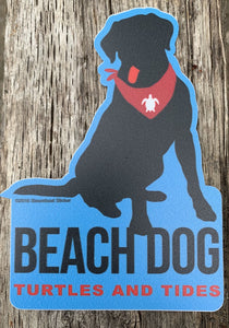 Beach Dog Sticker - Turtles and Tides 