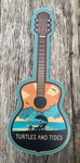 Beach Guitar Sticker - Turtles and Tides 