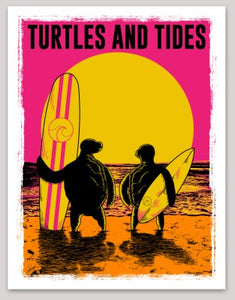 3.07" x 4" Endless Summer Vibe Car Magnet - Turtles and Tides 