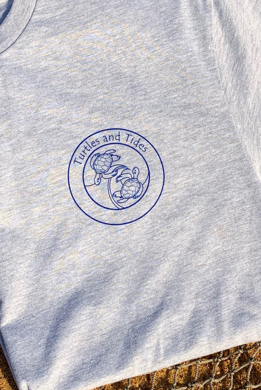 Anchor Grey Short Sleeve Turtles and Tides Logo Tee - Unisex Fit - Turtles and Tides 