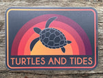 Sunset Turtle Sticker - Turtles and Tides 