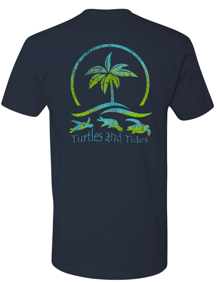 Island Oasis Short Sleeve - Navy Blue - Turtles and Tides 