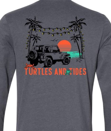 NEW!! Jeep Waves Tee, Long Sleeve - Turtles and Tides 