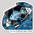 4" x 4" Sticker - Medical Crab - Turtles and Tides 