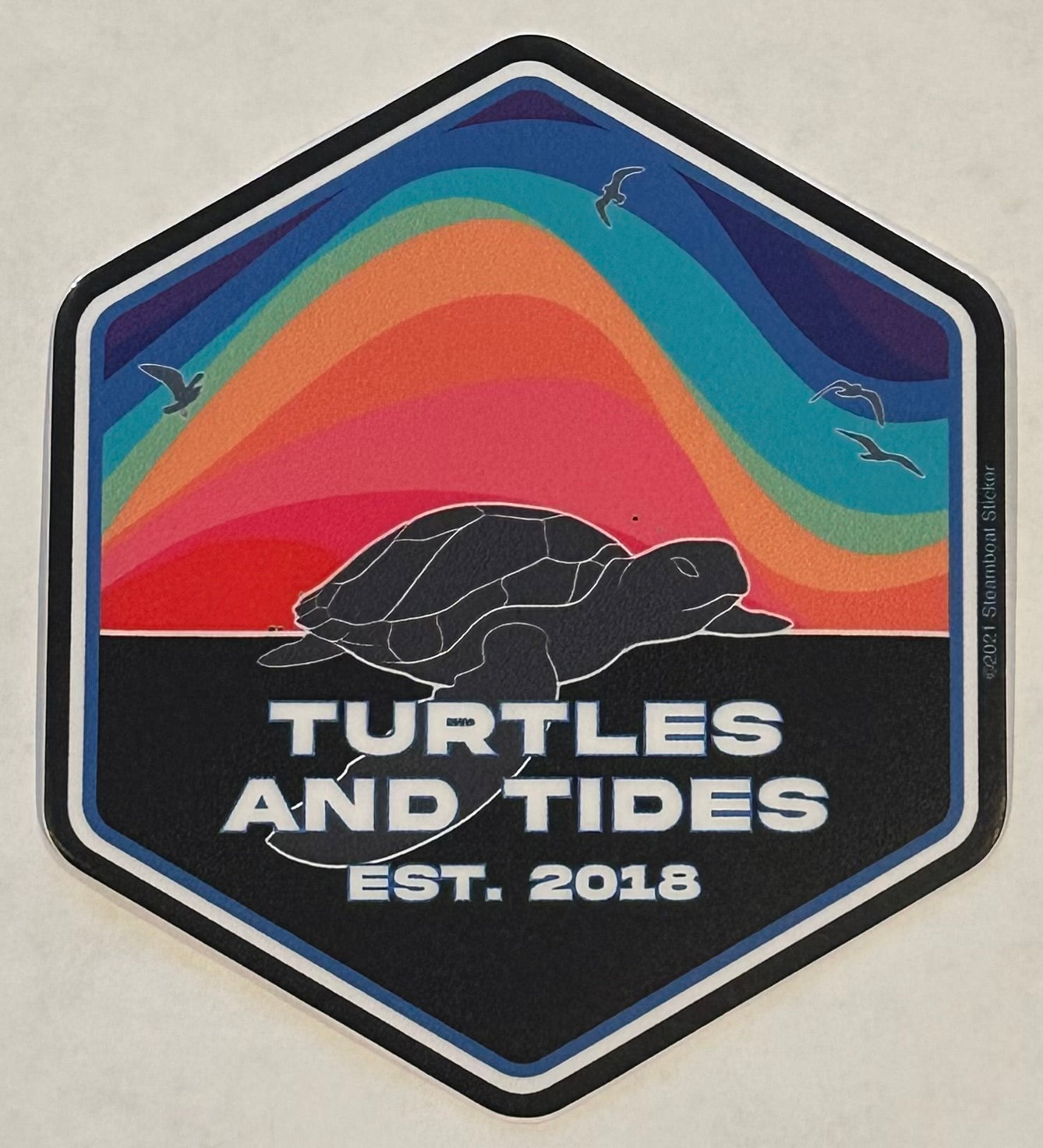 NEW! Northern Lights Turtle Sticker - Turtles and Tides 