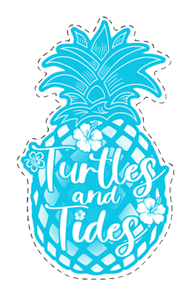 2.4" x 4" Pineapple Car Magnet - Turtles and Tides 
