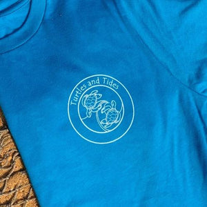 Unisex Youth Barnacle Blue Short Sleeve Turtles and Tides Logo Tee - Turtles and Tides 