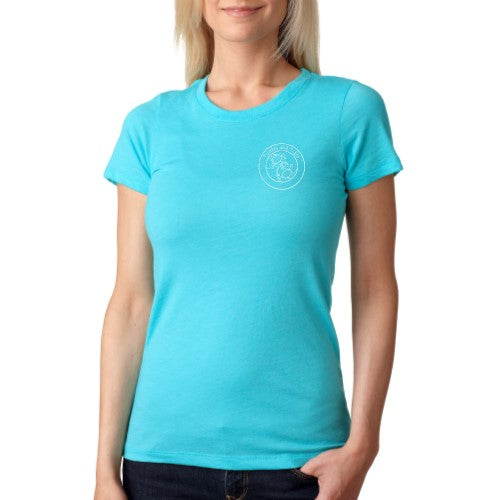 Tahiti Blue Short Sleeve Turtles and Tides Logo Tee - Unisex Fit - Turtles and Tides 
