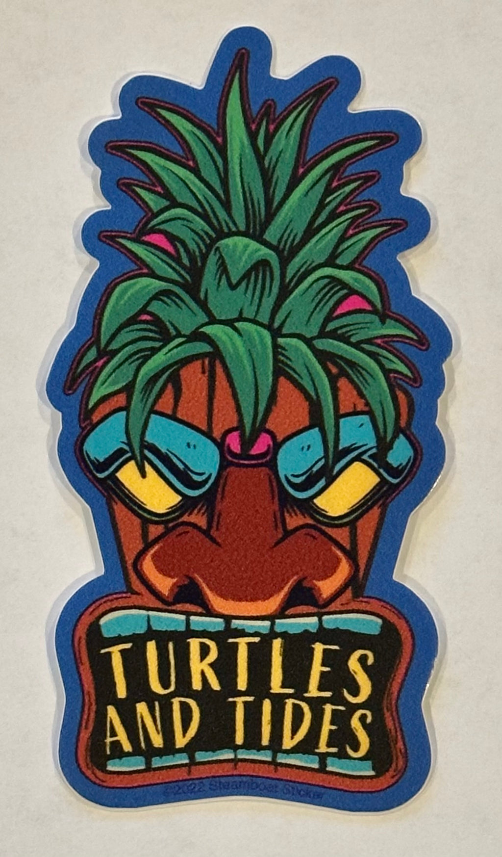NEW! Tiki Teeth Sticker - Turtles and Tides 