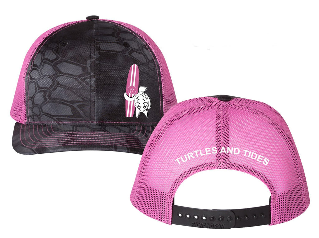 NEW!! Surf Turtle Trucker Cap - Hot Pink - Turtles and Tides 