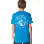 Unisex Youth Barnacle Blue Short Sleeve Turtles and Tides Logo Tee - Turtles and Tides 