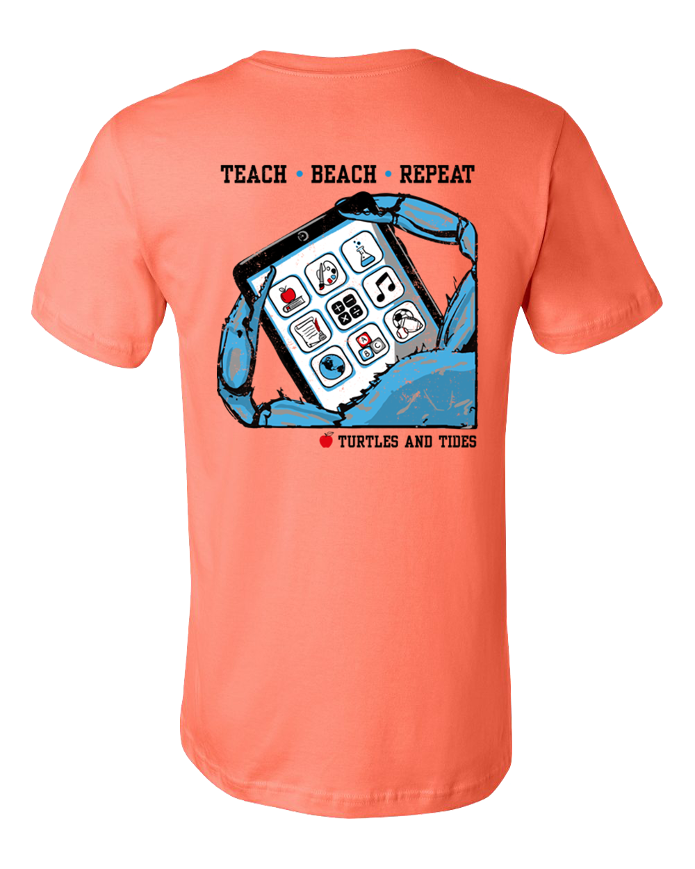 NEW!! Teachers Inspire - Coral Short Sleeve Tee - Turtles and Tides 