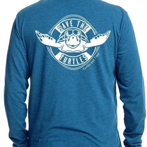 'Save The Turtles' Long Sleeve Tee - Turtles and Tides 
