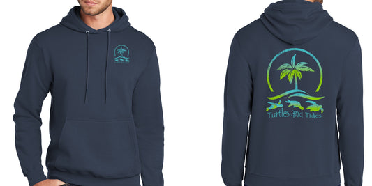 Island Oasis Hoodie - Navy Blue - Turtles and Tides 